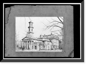 Historic Framed Print, St. John's Church, Sixteenth & H Streets Northwest, Washington, District of Columbia, DC - 8,  17-7/8" x 21-7/8"
