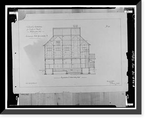 Gallaudet College, Gymnasium, Seventh & Florida Avenue, Northeast, Washington, District of Columbia, DC - 8, Antique Print