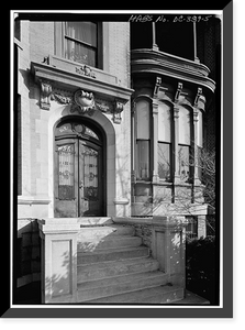 Historic Framed Print, Logan Circle, Vermont Avenue, Rhode Island Avenue, & Thirteenth, Washington, District of Columbia, DC - 5,  17-7/8" x 21-7/8"