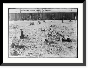Miniature village, target for Marines Classic, Vintage Wall Art