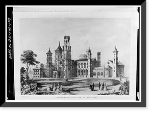 Smithsonian Institution Building, 1000 Jefferson Drive, between Ninth & Twelfth Stre, Washington, District of Columbia, DC - 107, Vintage Print