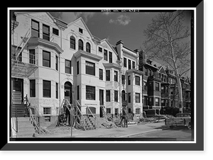 Twenty-first Street Northwest (1400 Block) (Houses), Washington, District of Columbia, DC, Historic Print