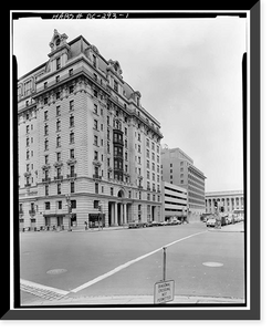 Willard Hotel, 1401-1409 Pennsylvania Avenue Northwest, Washington, District of Columbia, DC, Vintage Poster