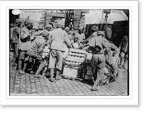 Vintage Industrial - Egyptian labor on deck in France