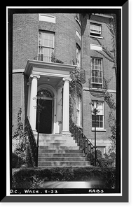 Historic Framed Print, Octagon House, 1799 (1741) New York Avenue, Northwest, Washington, District of Columbia, DC - 5,  17-7/8" x 21-7/8"