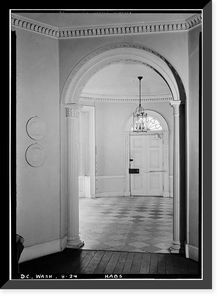 Historic Framed Print, Octagon House, 1799 (1741) New York Avenue, Northwest, Washington, District of Columbia, DC - 6,  17-7/8" x 21-7/8"