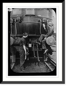 Historic Framed Print, Engl. women R.R. hostlers,  17-7/8" x 21-7/8"