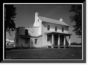 Historic Framed Print, Hoffecker House, State Route 6, Clayton vicinity, Kent County, DE,  17-7/8" x 21-7/8"