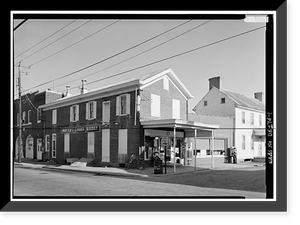 Historic Framed Print, John Dill Store, 2 Market Street, Frederica, Kent County, DE,  17-7/8" x 21-7/8"