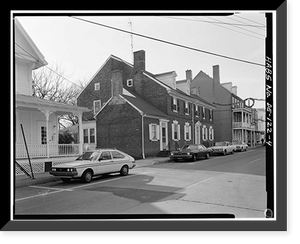 Historic Framed Print, Enoch Spruance House, 117 East Commerce Street, Smyrna, Kent County, DE - 4,  17-7/8" x 21-7/8"