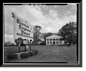 Historic Framed Print, Woodlawn, Route 13, State Road 12 vicinity, Smyrna, Kent County, DE - 6,  17-7/8" x 21-7/8"
