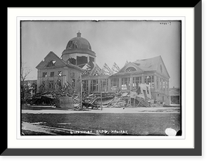 Historic Framed Print, Exposition bldg., Halifax wreckage,  17-7/8" x 21-7/8"