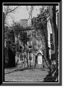 Historic Framed Print, Gemmill House, 18 East Third Street, New Castle, New Castle County, DE,  17-7/8" x 21-7/8"