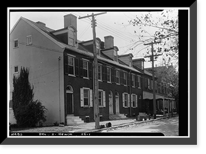 Historic Framed Print, 27-33 The Strand, Row Houses, New Castle, New Castle County, DE,  17-7/8" x 21-7/8"