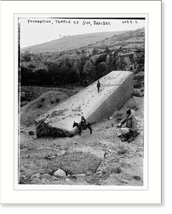 Vintage Americana Print - Foundation, Temple of Sun, Baalbek