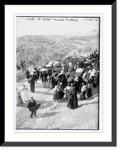 Historic Framed Print, Valley of Kidron .  Russian Pilgrims,  17-7/8" x 21-7/8"