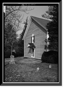 Historic Framed Print, Blackwater Presbyterian Church, State Road 54, Clarksville vicinity, Sussex County, DE - 5,  17-7/8" x 21-7/8"