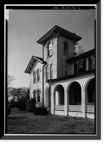 Governor William H. Ross House, State Route 543, Seaford vicinity, Sussex County, DE - 14, Antique Print