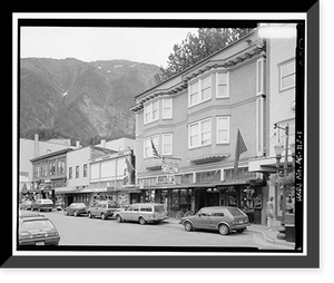Downtown (Commercial Buildings), Franklin & Front Streets, Juneau, Juneau Borough, AK, Antique Print