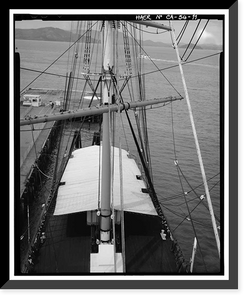 Ship BALCLUTHA, 2905 Hyde Street Pier, San Francisco, San Francisco County, CA - 11, Antique Print
