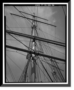 Ship BALCLUTHA, 2905 Hyde Street Pier, San Francisco, San Francisco County, CA - 26, Vintage Print