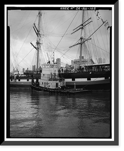 Ship BALCLUTHA, 2905 Hyde Street Pier, San Francisco, San Francisco County, CA - 103, Vintage Poster