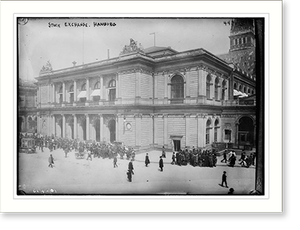 Vintage Americana Print - Stock Exhg., Hamburg - Historic Wall Art Gift