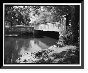 West Main Street Bridge, Spanning Wepawaug River, Milford, New Haven County, CT - 2 Classic, Vintage Print