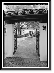 Stoltzfus-Humphries House, 6855 La Valle Plateada, Rancho Santa Fe, San Diego County, CA - 8, Historic Print