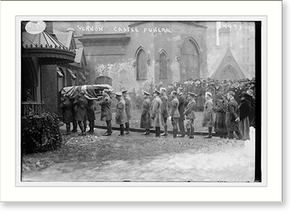 Historic Architecture - Vernon Castle funeral - Antique Wall Decor Print