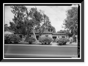 Sidney & Ruth Nelson Rowhouse, 6118 Paseo Delicias, Rancho Santa Fe, San Diego County, CA, Historic Print