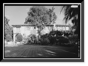 Samuel Bingham House, 6427 La Valle Plateada, Rancho Santa Fe, San Diego County, CA, Antique Poster
