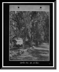 Juan Osuna House, Via de la Valle, Rancho Santa Fe, San Diego County, CA, Historic Print