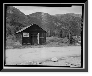 Historic Framed Print, American House Hotel, Northwest corner, First & Main Streets, Saint Elmo (historical), Chaffee County, CO,  17-7/8" x 21-7/8"