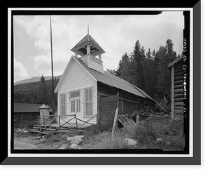 Town Hall & Jail, 21900 Main Street, Saint Elmo (historical), Chaffee County, CO, Vintage Print