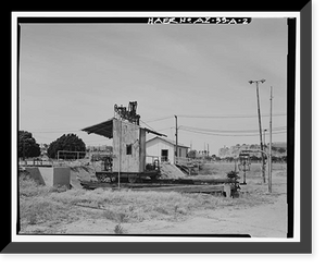 Yuma Main Street Water Treatment Plant, Blaisdell Slow Sand Filter Washing Machine, Jones Street at foot of Main Street, Yuma, Yuma County, AZ - 2, Antique Print
