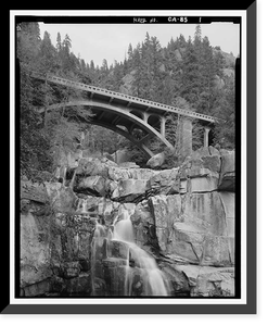Cascade Creek Bridge, Spanning Cascade Creek on New Big Oak Flat Road, Yosemite Village, Mariposa County, CA, Historic Reproduction