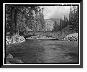 Sugar Pine Bridge, Spanning Merced River on service road, Yosemite Village, Mariposa County, CA - 7, Antique Wall Art