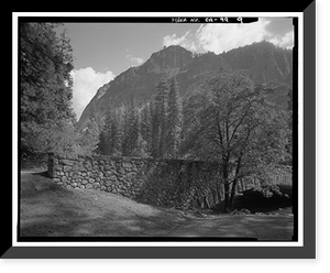 Sugar Pine Bridge, Spanning Merced River on service road, Yosemite Village, Mariposa County, CA - 9, Vintage Print