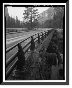 El Capitan Bridge, Spanning Merced River on El Capitan crossover road, Yosemite Village, Mariposa County, CA - 6, Vintage Poster