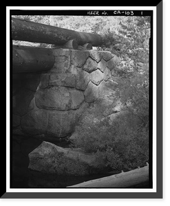 Bridalveil Creek Bridge, Spanning Bridalveil Creek on Glacier Point Road, Yosemite Village, Mariposa County, CA, Vintage Print