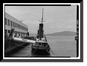 Historic Framed Print, Steam Tug HERCULES, Hyde Street Pier, San Francisco, San Francisco County, CA - 4,  17-7/8" x 21-7/8"