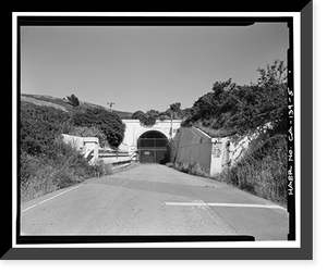Forts Baker-Barry Tunnel, Under Lime Point Ridge on Bunker Road, Sausalito vicinity, Marin County, CA - 5 Classic, Antique Print