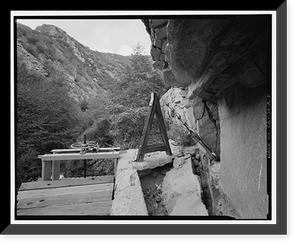 Historic Framed Print, Santa Ana River Hydroelectric System, Santa Ana River Diversion Dam, Redlands vicinity, San Bernardino County, CA - 5,  17-7/8" x 21-7/8"
