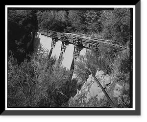 Historic Framed Print, Santa Ana River Hydroelectric System, Sandbox at Breakneck Creek, Redlands vicinity, San Bernardino County, CA,  17-7/8" x 21-7/8"