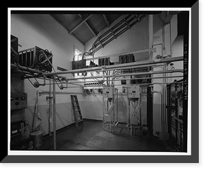 Historic Framed Print, Santa Ana River Hydroelectric System, SAR-2 Powerhouse, Redlands vicinity, San Bernardino County, CA - 11,  17-7/8" x 21-7/8"