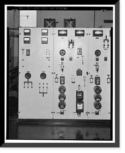 Historic Framed Print, Santa Ana River Hydroelectric System, SAR-2 Powerhouse, Redlands vicinity, San Bernardino County, CA - 14,  17-7/8" x 21-7/8"