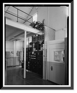 Historic Framed Print, Santa Ana River Hydroelectric System, SAR-3 Powerhouse, San Bernardino National Forest, Redlands vicinity, San Bernardino County, CA - 8,  17-7/8" x 21-7/8"