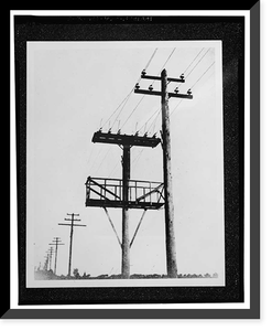 Santa Ana River Hydroelectric System, Transmission Lines, Redlands vicinity, San Bernardino County, CA - 3, Historic Print