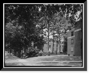 Historic Framed Print, Techwood Homes (Public Housing), Bounded by North Avenue, Parker Street, William St, Atlanta, Fulton County, GA - 8,  17-7/8" x 21-7/8"